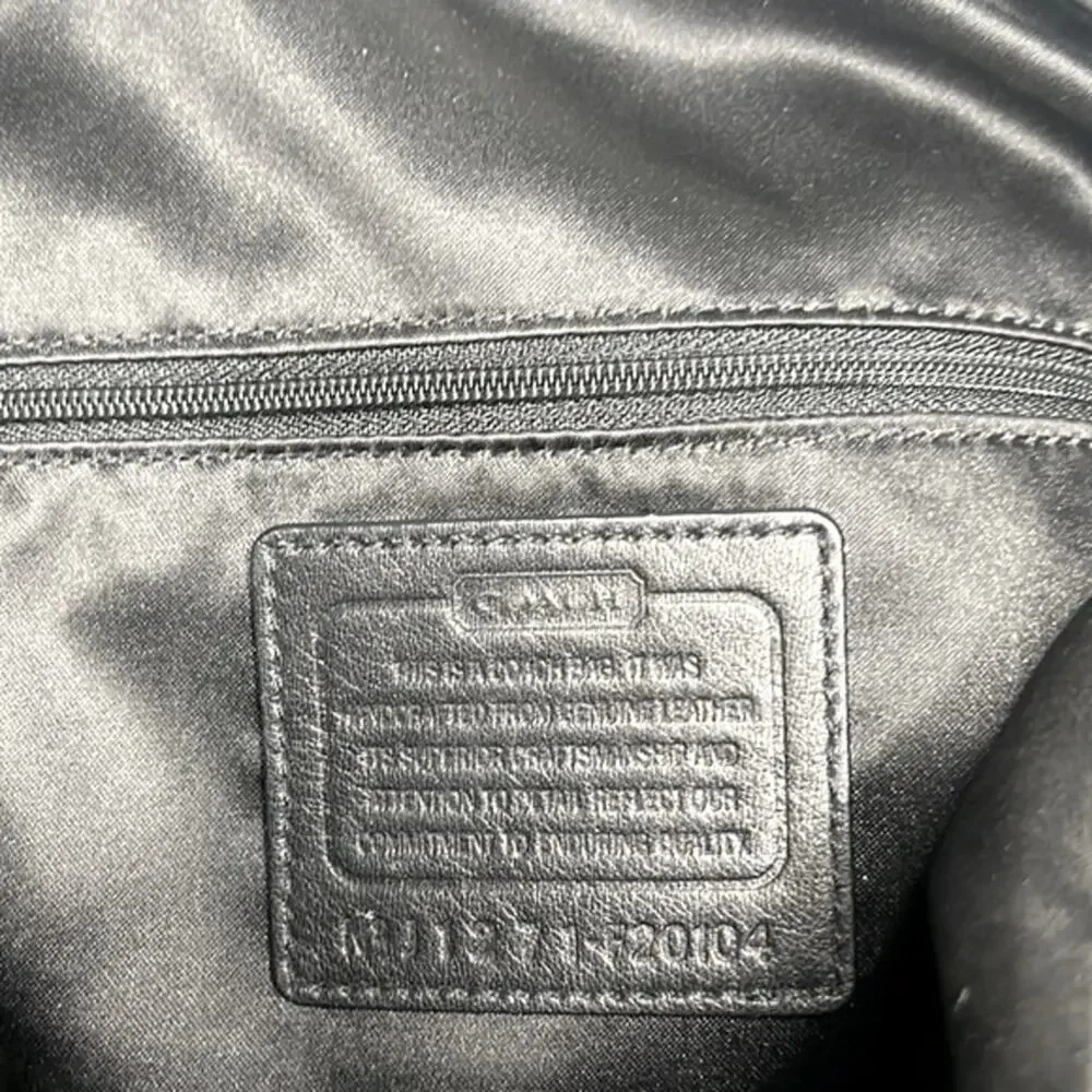 Coach Ashley Black Python Leather Satchel Purse